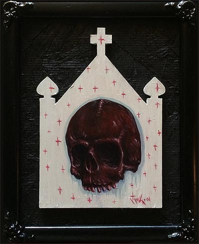 Jeremy Cross

House of Mourning
Oil on Wood-Cut - Mounted to Painted Particle Board5.5\" x 7.5\" •  $300.