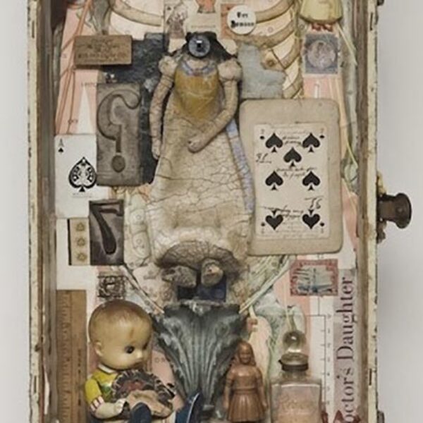 </br>
<b>Jack Howe</b>
</br>
<i>Death of An Icon, Birth of a New</i></br>
Mixed Media Assemblage</br>$500.