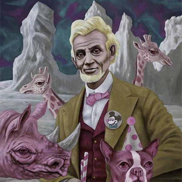 </br>
<b>Sean Madden</b>
</br>
<i>Peppermints with Lincoln</i></br>
Oil on Canvas</br>16 x 20 in  •  $900