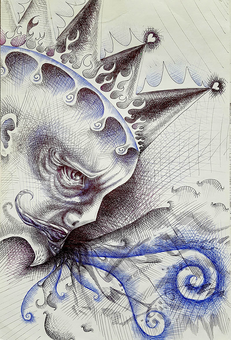 Rob Lynch

The King
Ball point pen on paper  |  12\" x 18\"   •  $200.