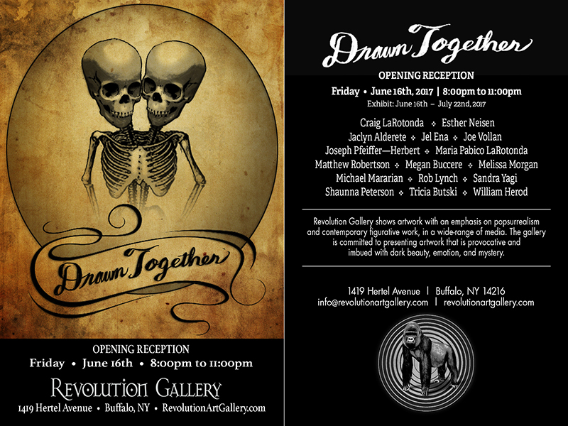 DRAWN_TOGETHER_SM 1 A flyer for the 'd rawn together ' event.