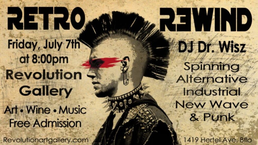 RETRO_REWIND-4-1 Punk-themed event poster with mohawk design.