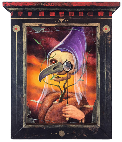 John Walker

Ancient Oracle
Acrylic on panel, artist created distressed wood frame5.5" x 4" (7.25" x 5.875" framed)  •  $350.