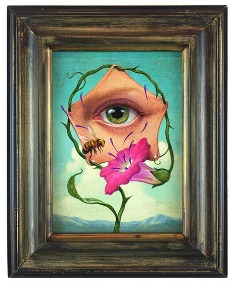 John Walker

Moonflower Prophecy
Acrylic on panel, artist created distressed wood frame6.4375" x 8.375"  •  $350.