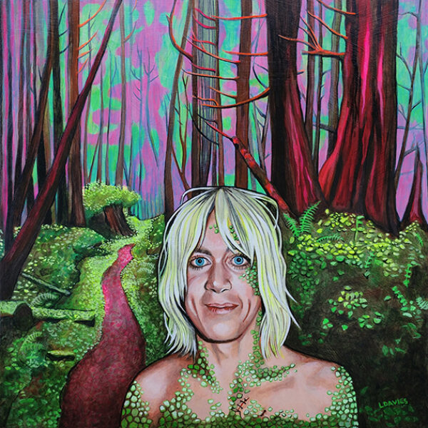 </br><b>Leanne Davies</b> </br> <i>Neon Forest</i></br>Acrylic on panel</br>12" x 12"   •  $475.