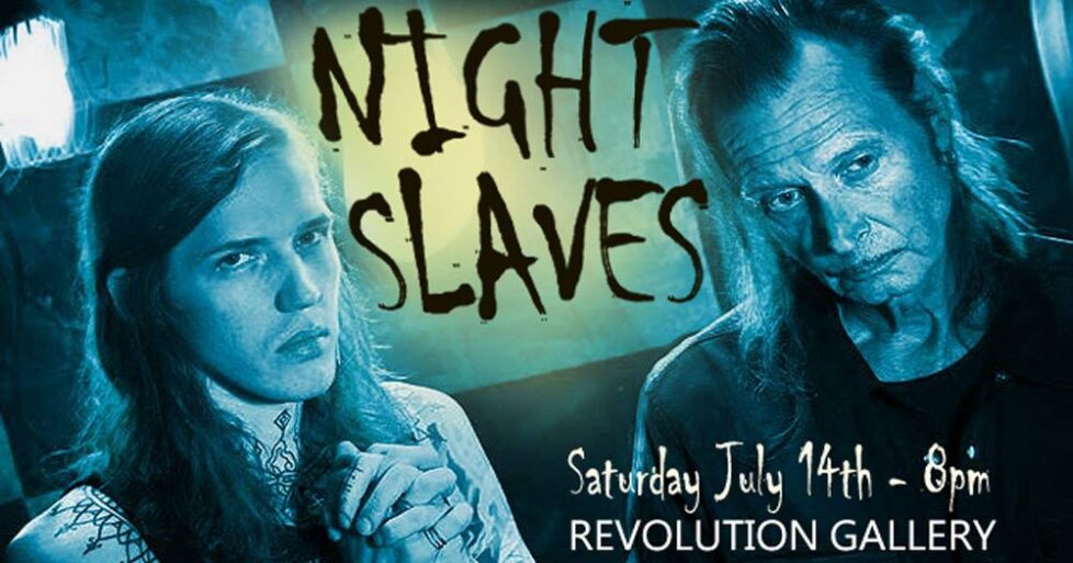 36539733_2173524139533941_3233728499755778048_o-1 Night Slaves event poster, Revolution Gallery.