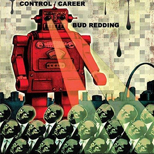 BUD-1 Red robot with laser beams and faces.