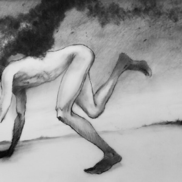 </br><b>Scott Kirschner</b> </br> <i>The Uncontrolled Burn</i></br>Graphite on Denril </br>8.25” x 4.75”d •  $250.</br>