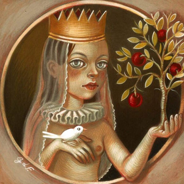 </br><b>Gerlanda di Francia</b> </br> <i>The Little Queen </i></br>Acrylic on mdf fibreboard</br>5” x 5”  •  $130.</br>