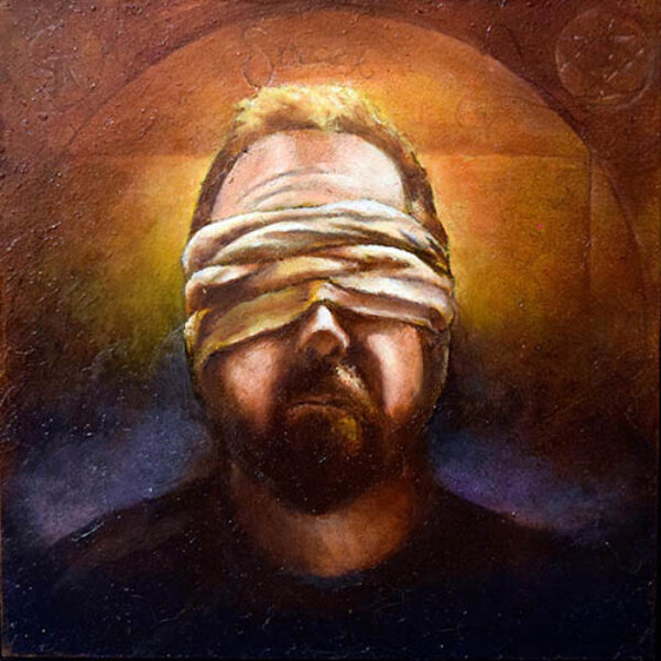 </br><b>Greg Kuppinger</b> </br> <i>Let Those Who Have Eyes See</i></br>Oil on gessoed board</br>5” x 5”  •  $140.</br><font size="+9"><font color="red">  •</font></font>