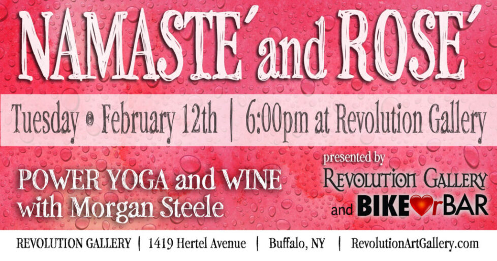 RG_POWER_YOGA-1 Namaste and Rosé yoga event poster.