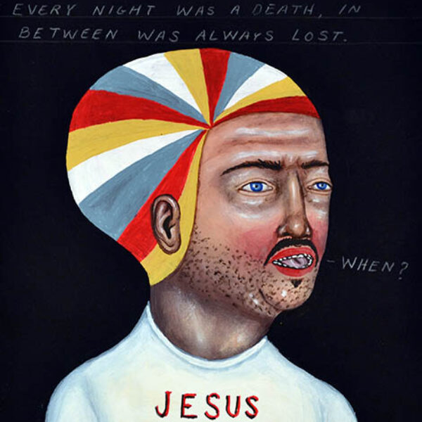 </br><b>Fred Stonehouse</b></br><i>Jesus Crust</i></br>Flashe on paper<br>8” x 10” (20” x 16” framed)  •  $1500.