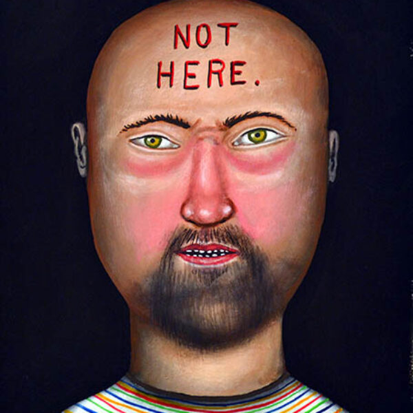 </br><b>Fred Stonehouse</b></br><i>Not Here</i></br>Flashe on paper<br>8” x 10” (20” x 16” framed)  •  $1500.