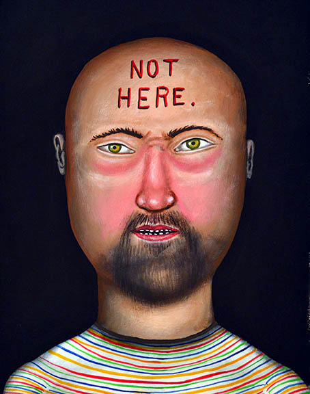 </br><b>Fred Stonehouse</b></br><i>Not Here</i></br>Flashe on paper<br>8” x 10” (20” x 16” framed)  •  $1500.