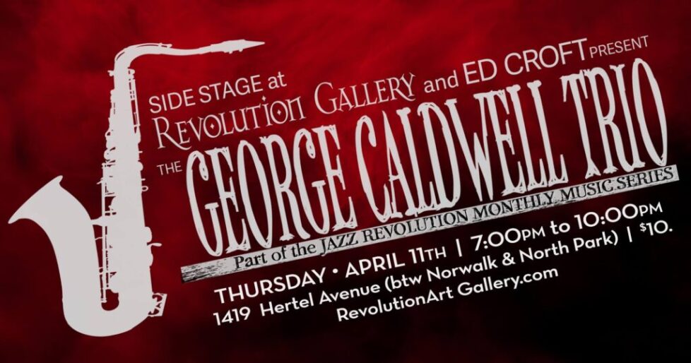 GC_TRIO-1 Jazz event poster with saxophone graphic.