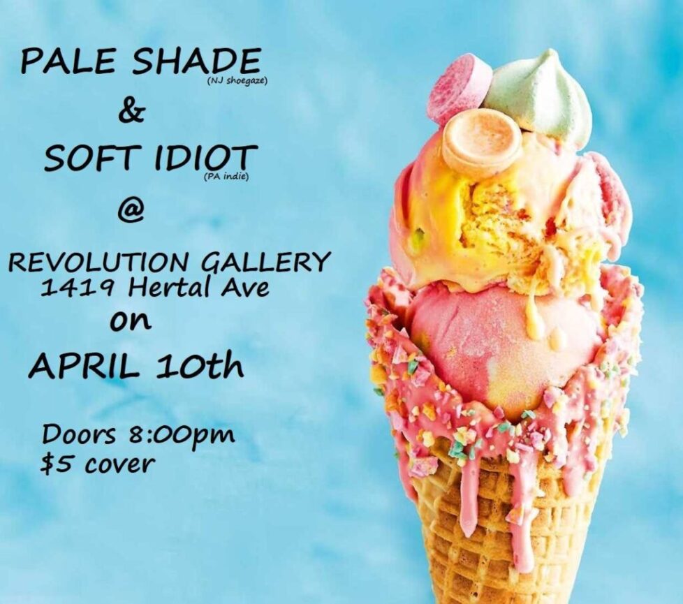 pale_shade-1 Ice cream cone concert flyer with event details.