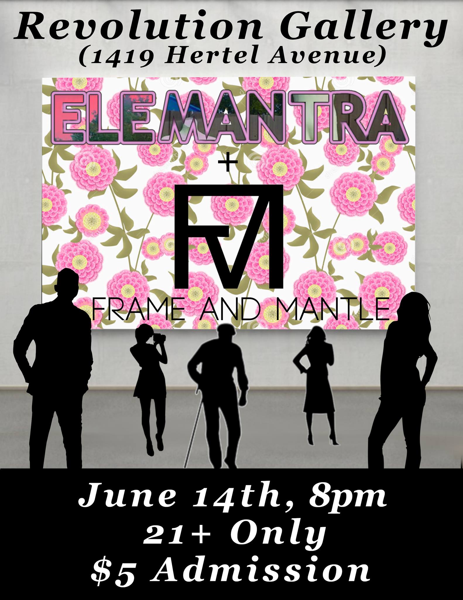 RG_ELEMENERA-1 Concert poster for Revolution Gallery event.