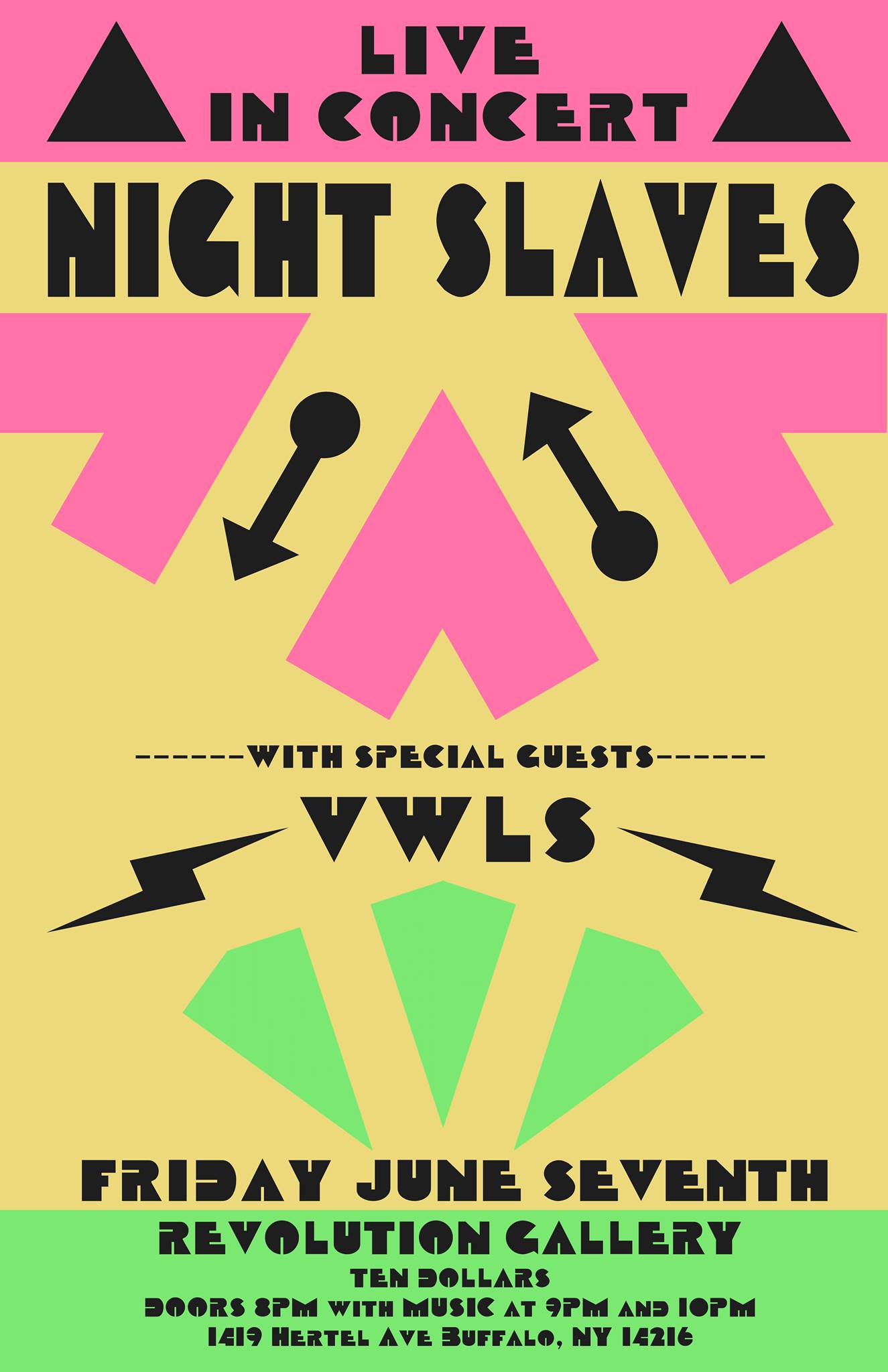 RG_NS-1 Concert poster for Night Slaves event.