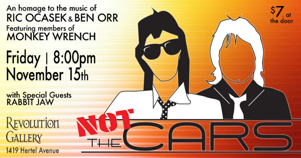 NOT_CARS_RABBIT_JAW_NOVEMBER15th-1 Concert poster for Not The Cars band.
