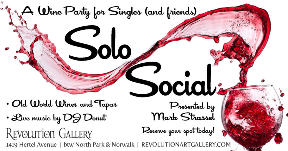 BEER_WINE_STRASSEL A poster for a party with the words " solo social ".