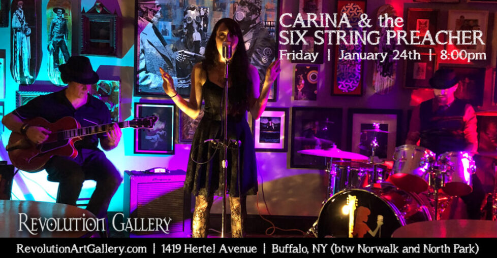 Print Band performing at Revolution Gallery event.