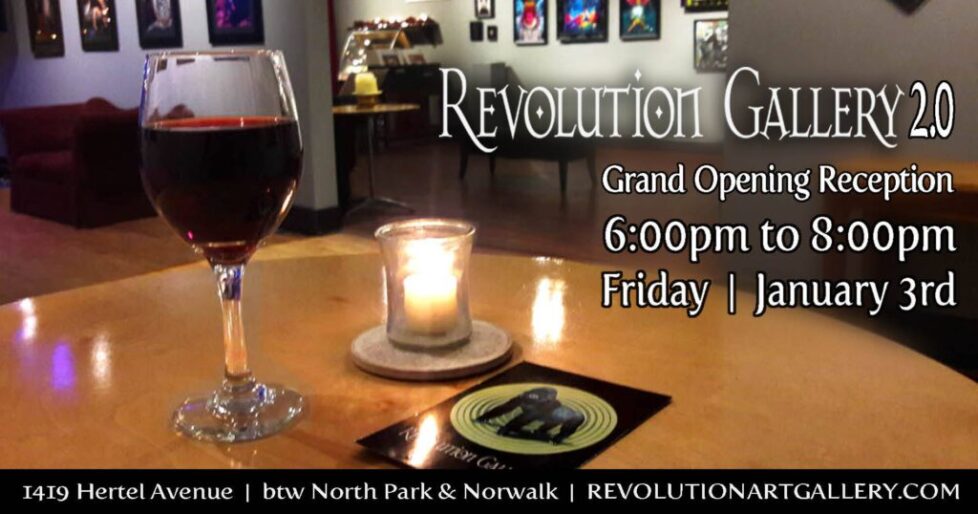 RG_RG20_RECEPTION-1 Wine glass and candle at art gallery.