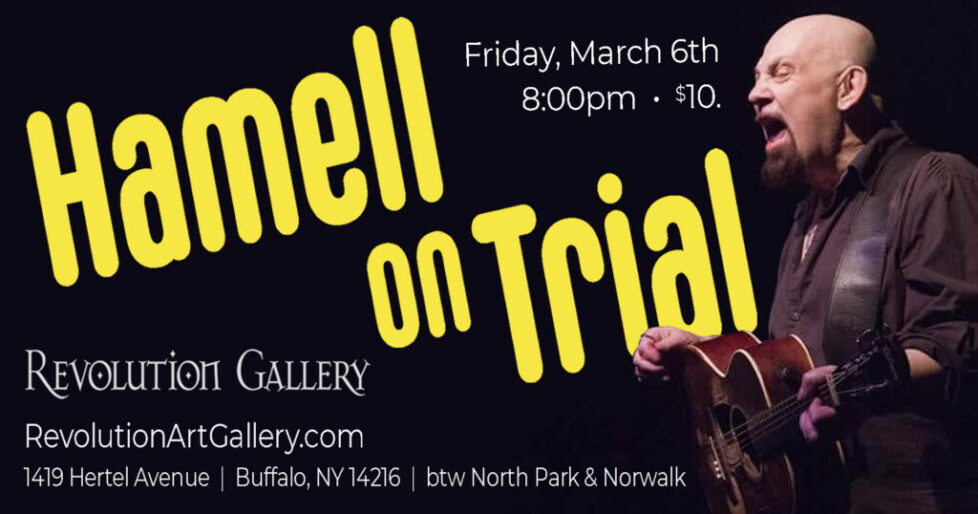 HAMELL_ON_TRIAL_MARCH6th-1 Musician performing at Revolution Art Gallery.