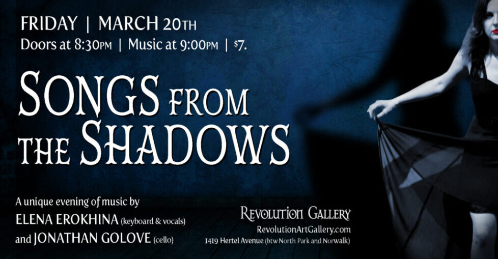 Print Concert poster for "Songs from the Shadows".