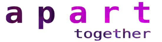 APART_TOGETHER_LOGO-1024x270-550x144-1 Purple 'apart together' text on black background.