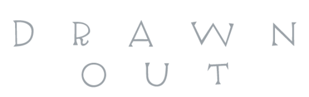 DRAWN_OUT_LOGOTYPE-616x193-1 Text: "DRAWN OUT" in gray letters.
