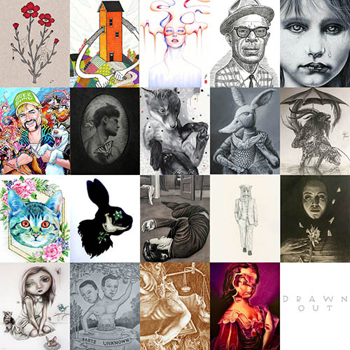 drawn_out_30days_holder A collage of different types of drawings.