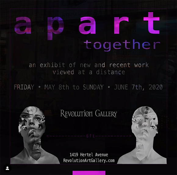 APART_TOGETHER A poster of two faces with the words apart together on it.