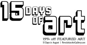 15 Days of Art promotion announcement.