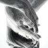 A pencil drawing of two hands touching one another.
