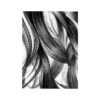 A drawing of long hair on top of white background.