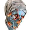 A skull with chains and a face mask