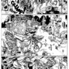 A page of an old comic book with many drawings.