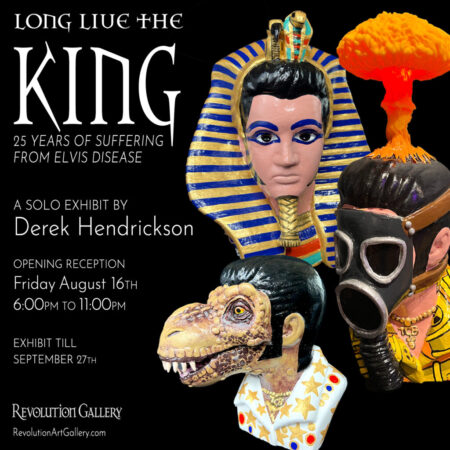 LONG_LIVE_THE_KING_AUGUST16th_IG-1024x1024-450x450-1 Art exhibit poster with surreal Elvis masks.
