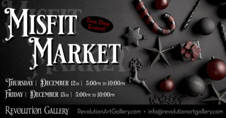 RG_MISFIT_MARKET_FB_BANNER_DECEMBER2024-1024x536-450x235-1 Misfit Market event poster with dark decorations.